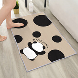 傲娇熊卫生间吸水地垫防滑浴室卧室门口垫子可定制可裁剪 快乐熊猫 40*60CM