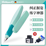 百利金德国进口Pelikan百利金P457彩色钢笔学生硬笔书法正姿练字书写用墨水笔 水浅蓝 EF尖