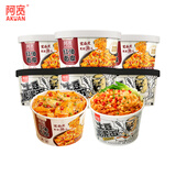 阿宽红油面皮土豆泥泥面孜然麻辣味6桶方便面速食泡面拌面675g 免煮