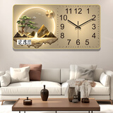 泽禧挂钟客厅2025新款免打孔钟表创意挂墙表万年历石英钟静音日历家用 H11流水生财 日历 10英寸40*80cm