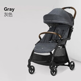 gb好孩子婴儿推车鲲鹏加宽座舱舒适避震可坐躺轻便折叠D2800 时尚款大座宽单手秒收 灰色