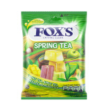 霍适印尼进口FOXS水晶糖薄荷四季茶味透明硬喜糖果网红小零食混合水果 四季茶味90g【约20颗】