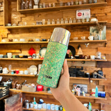 虎牌（TIGER）香港直邮双层纯钛保温杯茶男女水分离泡茶杯高档抗菌养生钛杯送礼 湖山绿【内外纯钛】380ml
