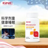 GNC健安喜褪黑素片melatonin睡眠退黑素片成人中老年人适用美国原装 【轻度】3mg60片