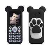 朵唯W8【4G全网通 学生手机】超小迷你儿童手机移动小手机定位男女款袖珍手机学生戒网学生卡通小手机 黑色全网通版本