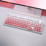 达尔优（dareu）EK815pro机械键盘游戏键盘98配列 多媒体旋钮背光渐变键帽 桃之夭夭