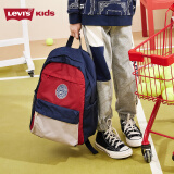 Levi's李维斯儿童童装包包春季新款大小童学生双肩包书包背包 深靛蓝 8A【38.1*27.9*12.2cm】