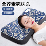 林夕一晨韩式荞麦壳枕头荞麦皮枕芯老粗布枕头单人成人颈椎枕头 青花瓷【全荞麦壳填充】一只装