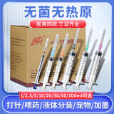 洪达 注射器带针头医用无菌一次性大号针筒针管打针加药器流食助推器 200支 (5ml针筒+ 6号针头)整箱