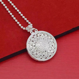 饰之秀足银99八宝罗盘福字转运银吊坠男女招财镂空项链七夕情人节礼物 八宝罗盘+银链（附证书） 7克