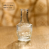 梵冈尬蒂北欧精致迷你玻璃花瓶水养鲜花装饰小花瓶感花器摆件 小威士忌