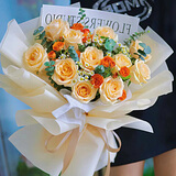 维纳斯鲜花速递红玫瑰花束生日礼物全国花店同城配送女友老婆 只钟意你-11朵香槟玫瑰花束