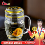 Glass泡茶水分离杯飘逸杯耐热耐高温茶具玻璃带过滤办公室茶壶乔迁礼物 BOSS杯雕花