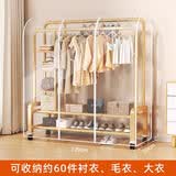 友纳衣架防尘罩落地遮灰尘罩家用挂式透明衣服罩子套衣物大衣全封闭 全透明-双拉链(120*50*150)