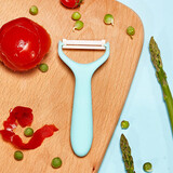 qut库特奈瓷刀削皮刀刨皮刀软皮刀纳米刀瓷刀升级陶瓷刀 库特奈瓷削皮刀-白刀蓝柄