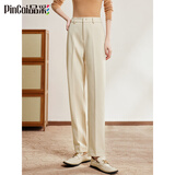 品彩（PinCai）西装裤女职场穿搭通勤西装长裤高腰休闲直筒裤P143K2013