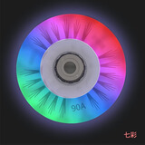 费斯轮滑轮溜冰鞋发光闪光轮配件儿童滑冰旱冰刹车耐磨刷街极光刹车轮 彩灯4个+8轴承+4磁芯 70mm