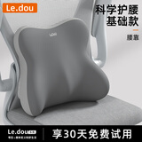 乐兜靠垫办公室座椅腰靠久坐护腰神器椅子腰靠垫腰枕靠背垫记忆棉腰垫 腰部靠垫[双灰拼色] 35cm*40cm 含枕芯