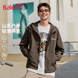 班尼路（Baleno）外套男女款春秋季潮流简约防风休闲连帽夹克宽松百搭拉链开衫春装