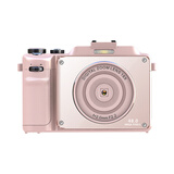komery 数码相机8000W学生入门高清4k摄像微单照相女生单反随身旅游便携校园卡片机ccd儿童复古家用 升级樱花粉【前后双摄像头】 标配 (需自购内存卡)