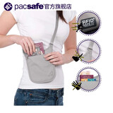 Pacsafe证件袋挂脖 旅行便携RFID防盗刷隐形护照包 腋下隐形包 CoversafeV75 浅灰色 V75