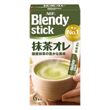 AGF 日本进口Blendy醇厚牛奶拿铁三合一速溶咖啡粉冲饮饮品冲泡条装 欧蕾抹茶9.7g6条