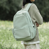 MOONMIX书包女大容量旅游背包大学生休闲旅行双肩包高中生户外登山电脑包 浅绿色