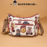 DANNYBEAR丹尼熊斜挎包饺子包休闲女包大容量可放平板单肩斜挎包DKB3825025 玫瑰粉