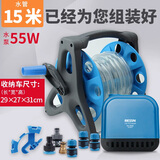 BESSN鱼缸换水器电动抽水鱼缸加水吸便吸鱼粪清理抽水泵洗沙器换水神器 15米【55W电动换水套装】+收纳车