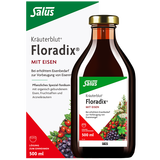 FLORADIX德国经典红绿铁元补铁产后补气血缺铁性贫血补气孕妇营养品 经典红版铁元口服液 500ml *1瓶