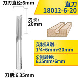 川木刃刀公制直刀木工刀具铣刀修边机刀头小锣机开料刀开槽刀1801 1/4*6