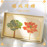 小雕匠黄铜荷花金属书签中国古风故宫文创礼品创意文具考试奖品毕业礼物纪念品中秋节生日礼物送学生老师