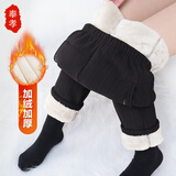 奉孝妈妈保暖裤子冬季羊羔绒加绒加厚中老年人休闲女裤奶奶长裤200斤 2112细条纹【加绒款】 3XL（建议120-135斤）