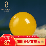 欧采妮（OUCERNY）天然蜜蜡散珠琥珀满蜜鸡油黄圆珠配珠佛珠文玩手串配件男女士单颗 10mm+（优质弹力绳+引线）