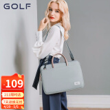 高尔夫（GOLF）电脑包女14英寸手提苹果笔记本华为单肩斜挎包商务公文包女通勤