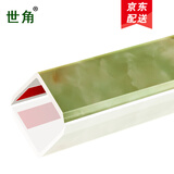 世角 PVC石塑护墙角保护条27mm宽防撞条阳角线自粘可定制墙板护角条 27mm边宽【翡翠绿】 2.7米（低于三根对半切割发）