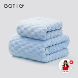GGT伴竹浴巾 成人A类柔软吸水速干大浴巾毛巾浴巾两件套 空色
