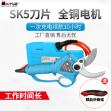 迈越电动剪刀剪树枝加长修果树枝剪刀高枝园林枝家用电动农具 6.0开口背负款