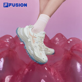 FILA FUSION斐乐潮牌女鞋BIANCO厚底潮鞋硬糖鞋跑步鞋 香草冰白/珍珠粉-VA 38.5