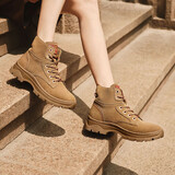 斯凯奇（Skechers）女靴秋季中帮复古女鞋经典百搭马丁靴运动休闲中筒靴雪地靴113399