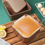 杰凯诺古早蛋糕模具水浴烤盘烤箱工具 古早蛋糕模具正方形 6寸加厚款