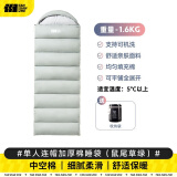 探险者（TAN XIAN ZHE） 睡袋成人冬季户外加厚防寒可拼接睡袋帐篷露营午休被子两用款 SD-01【锁温保暖】清新绿1.6kg