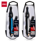 得力（deli）(deli)学生高考中考金属铅笔圆规套装绘图工具 颜色随机