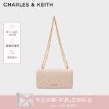 CHARLES&KEITH质感菱格链条小方钱包女包包女包生日礼物女新年礼物CK6-10680924 Light Pink浅粉色 XS