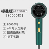 迪沃斯德国智能电吹风机家用大功率负离子护发静音冷热风速干小型吹风筒 绿-标准版-80000转速（无光环）