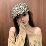 瑜尚臻品 辣妹豹纹前进帽女美式复古小众设计感时尚鸭舌贝雷帽子 豹纹 均码 56-58cm适用