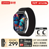 联想Lenovo Watch Fit 智能手表 风暴灰  轻薄大屏运动减脂 血氧检测 蓝牙通话 运动手表  F101