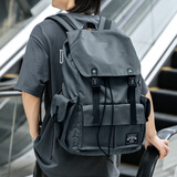 墨一大容量背包男士双肩包大学生书包电脑包短途旅游出差旅行包登山包 灰色