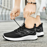 双星八特男鞋春秋透气网面轻便鞋子男百搭休闲舒适工作运动鞋软底跑步鞋男