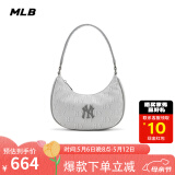 美职棒（MLB）旗舰官网虞书欣同款包包男女腋下包女款手提包单肩包520礼物 纽约洋基/浅炭灰色（新款） F